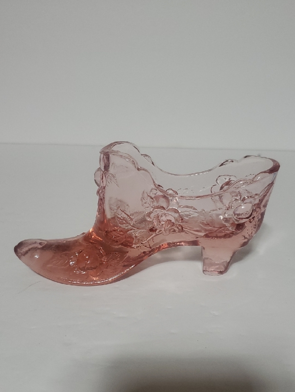 Fenton Pink Glass Decorative Shoe - Picture 4 of 4